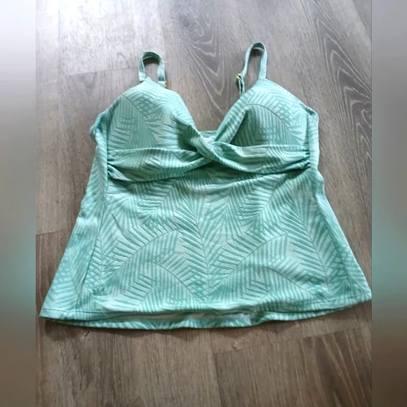 Freshwater Green Patterned Women's Tankini - Picture 1 of 7